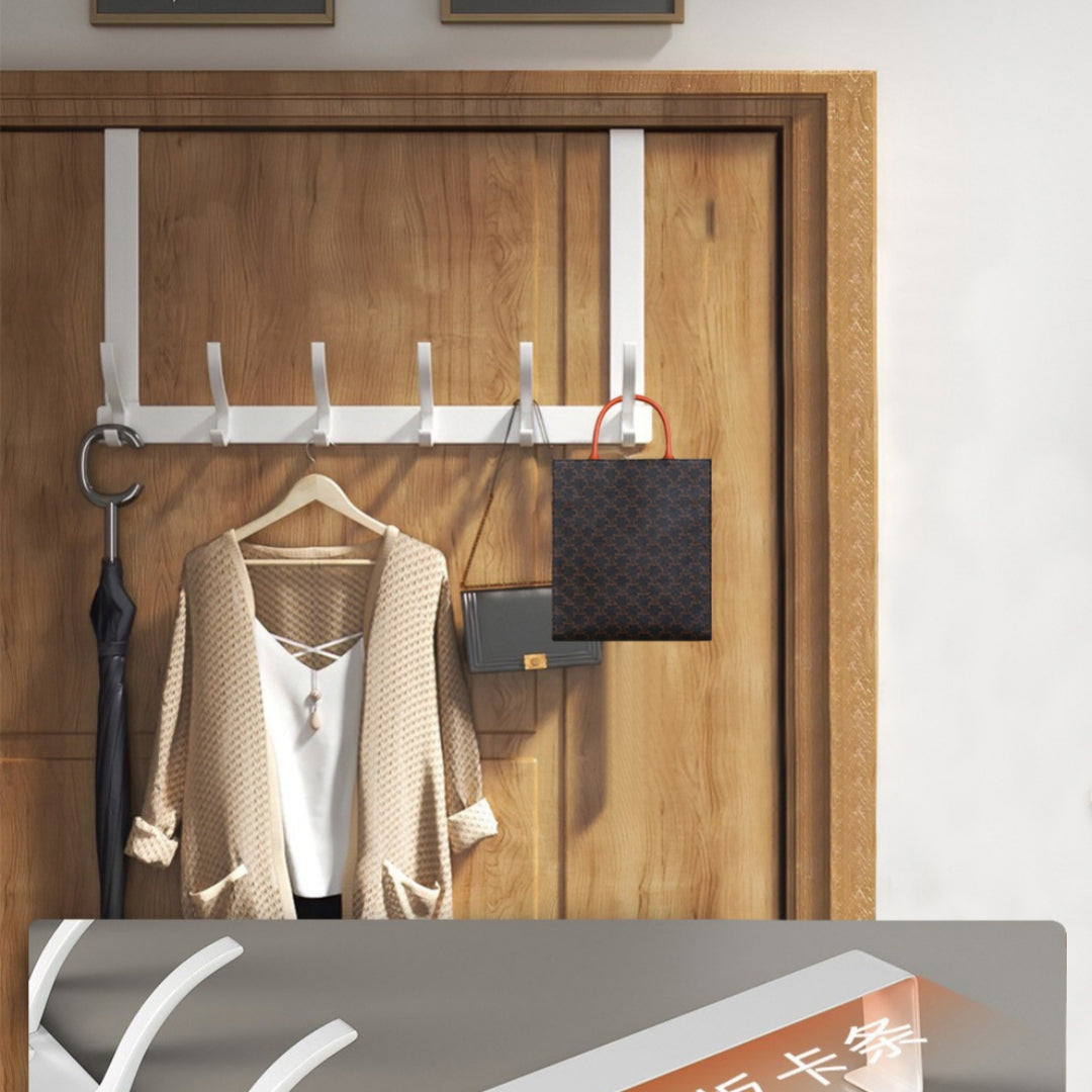 Over-the-Door Hook Rail (6 Hooks)