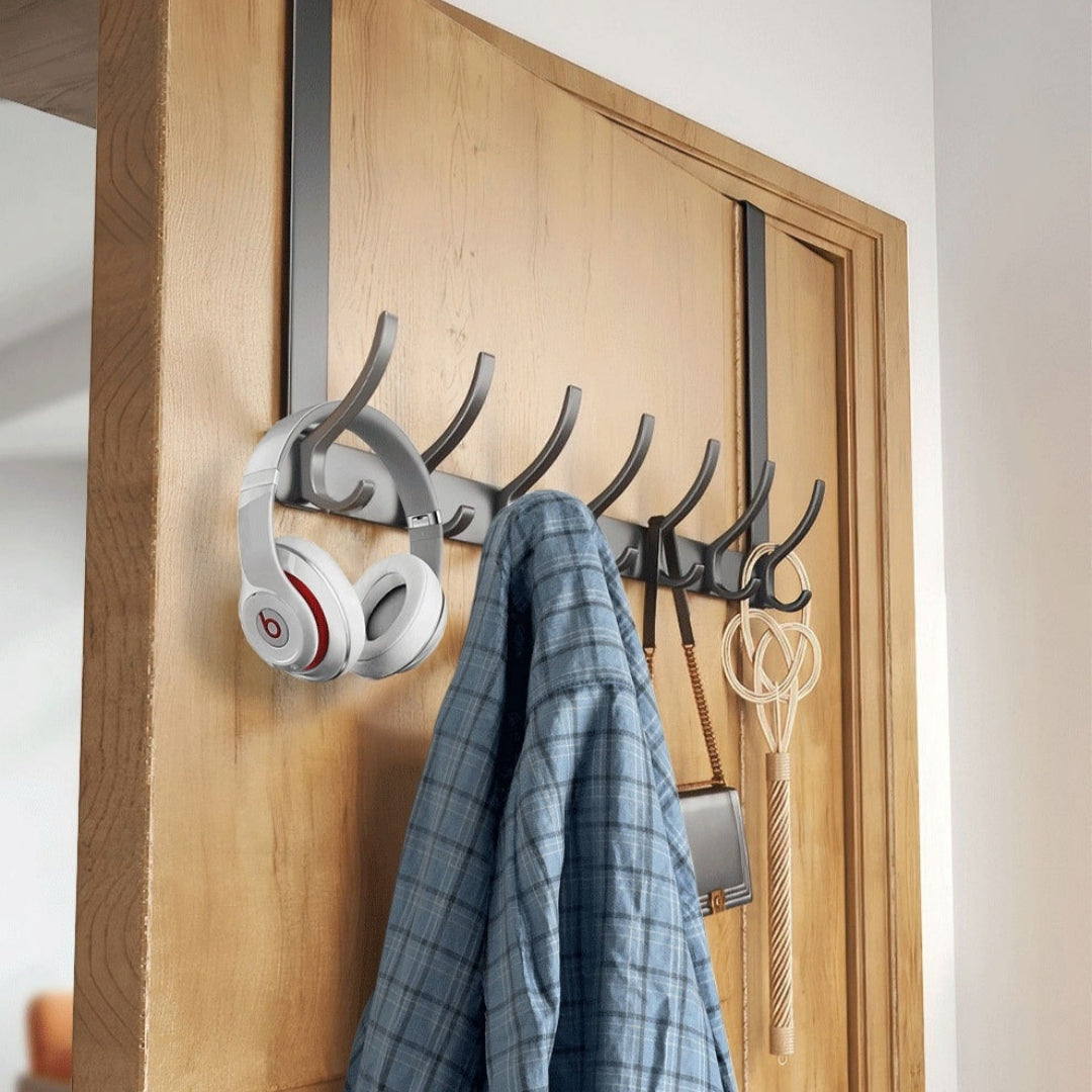 Over-the-Door Hook Rail (6 Hooks)