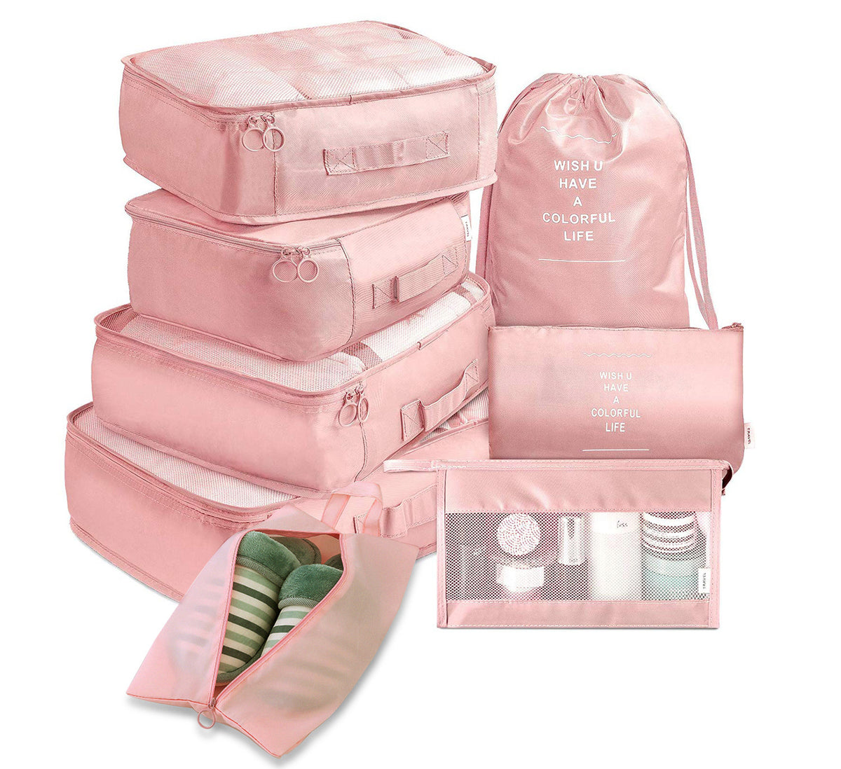 Packing cube set, pink