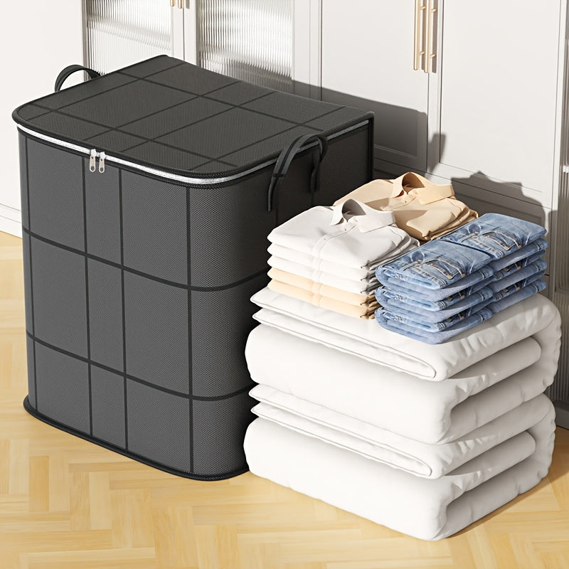 Foldable storage bags with handles