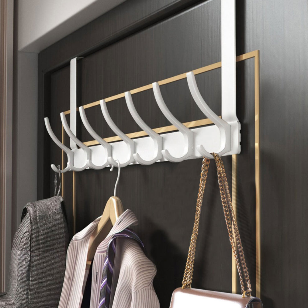 Over-the-Door Hook Rail (6 Hooks)