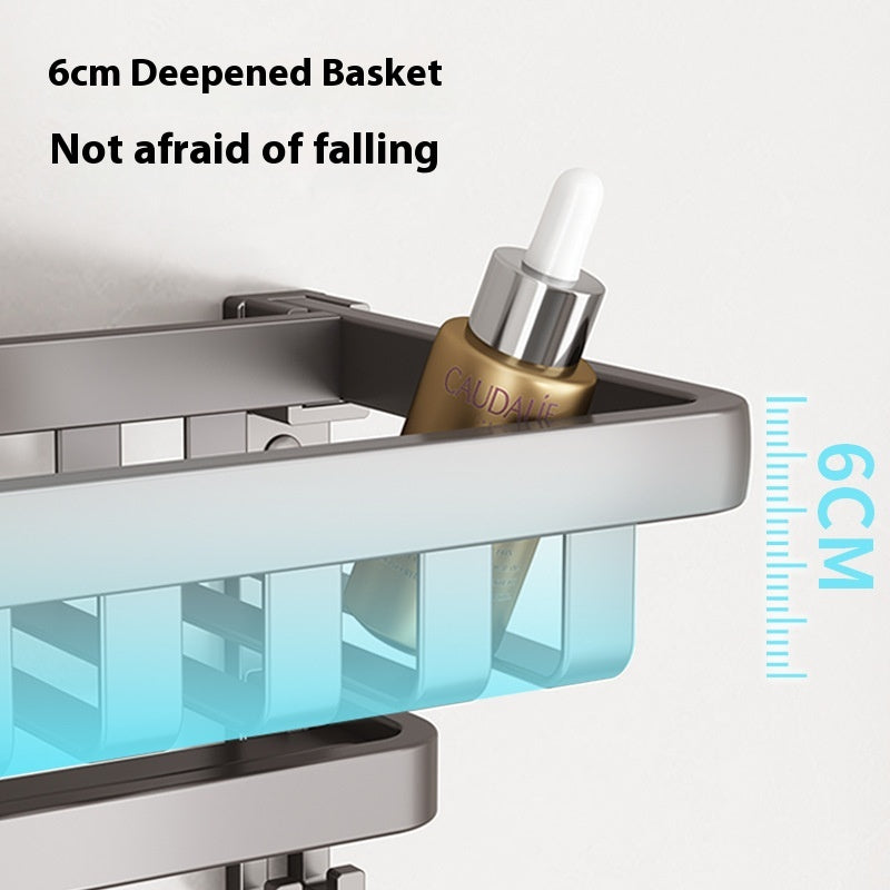 No-Drill Bathroom Rail – Hook Rail or Towel Bar