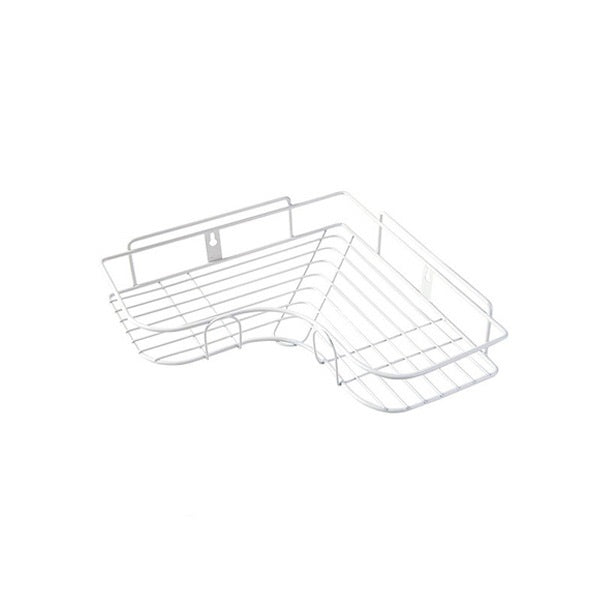Corner shower shelf, white