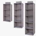 Hanging closet shelves, grey