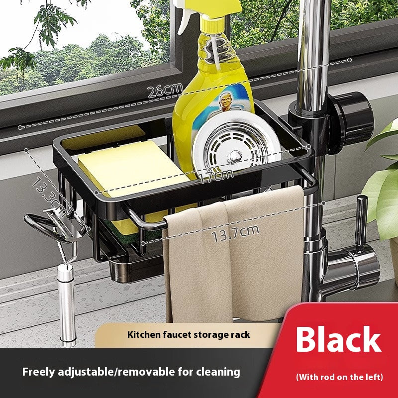 Over-Faucet Sink Caddy, black