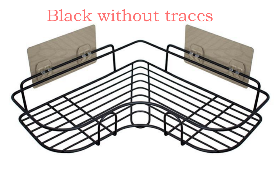 Corner shower shelf, black