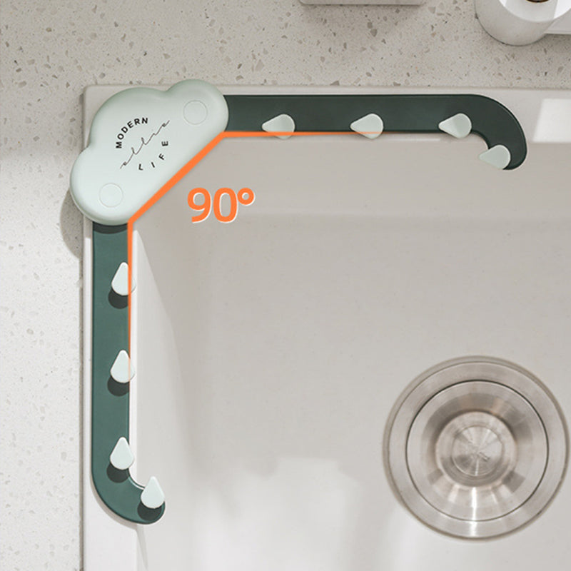 Corner sink strainer in use