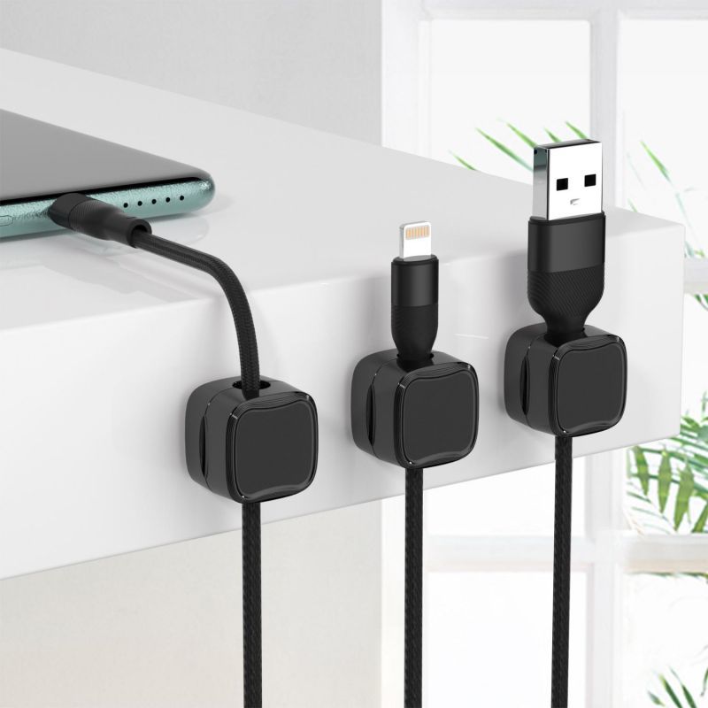 Adhesive Cable Clips – Under-Desk Cord Organizer