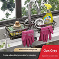 Sink Station Kit – Over-Faucet Sink Caddy – Aluminium Sponge & Brush Holder