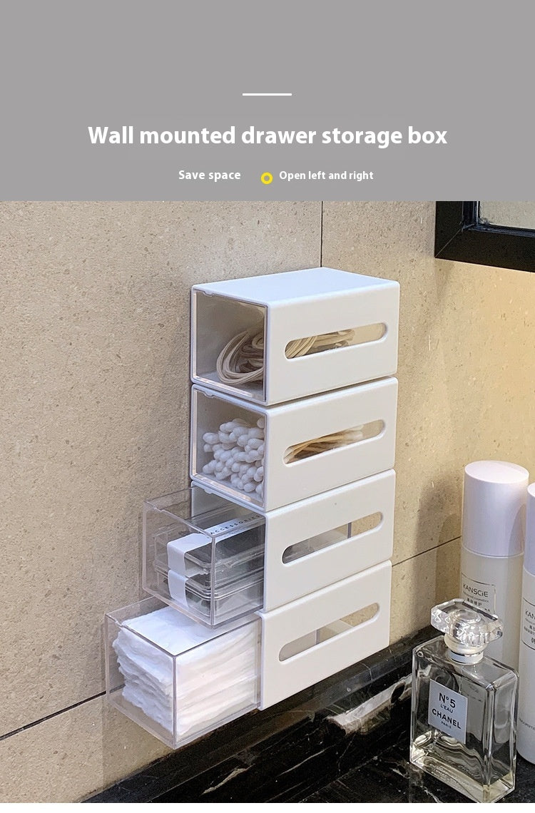 Cotton swab drawer mounting