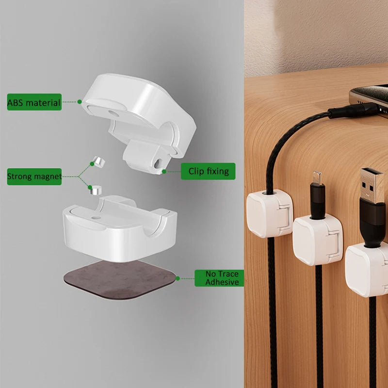 Adhesive Cable Clips – Under-Desk Cord Organizer