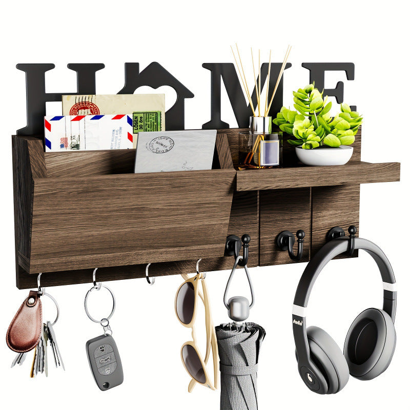 Wall-Mounted Wooden Key Holder