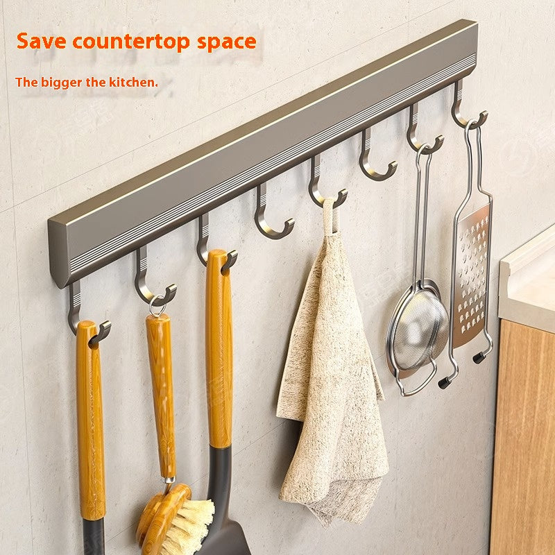Aluminium hook rail detail