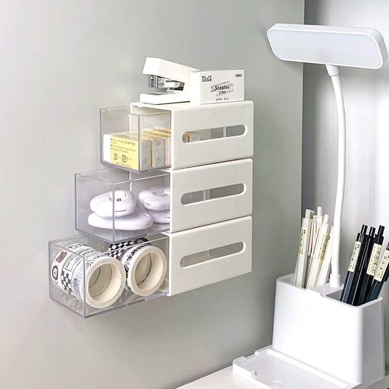 Cotton swab drawer with cotton pads