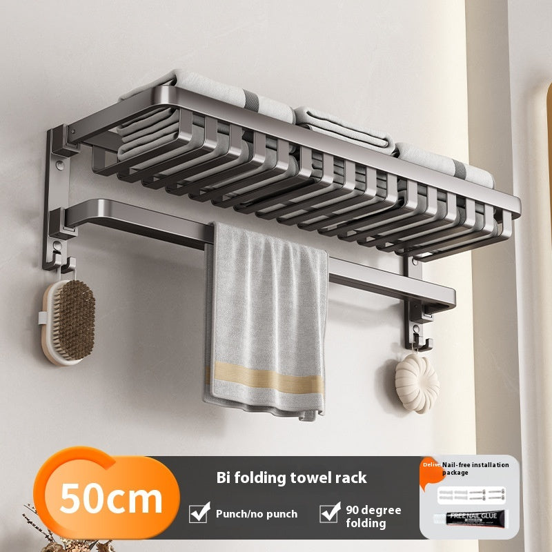 No-Drill Bathroom Rail – Hook Rail or Towel Bar