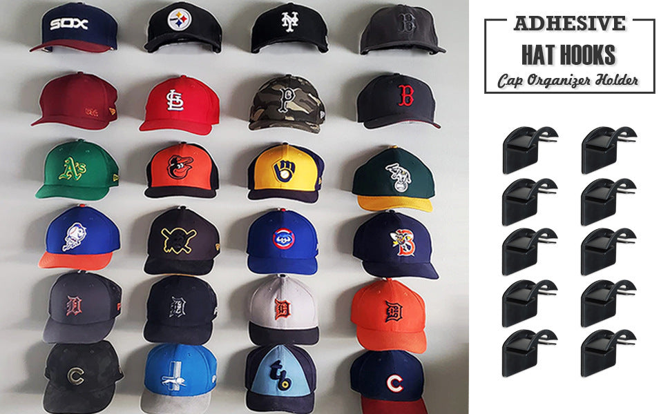 Adhesive Arc Hooks for Caps & Bags (10-Pack)